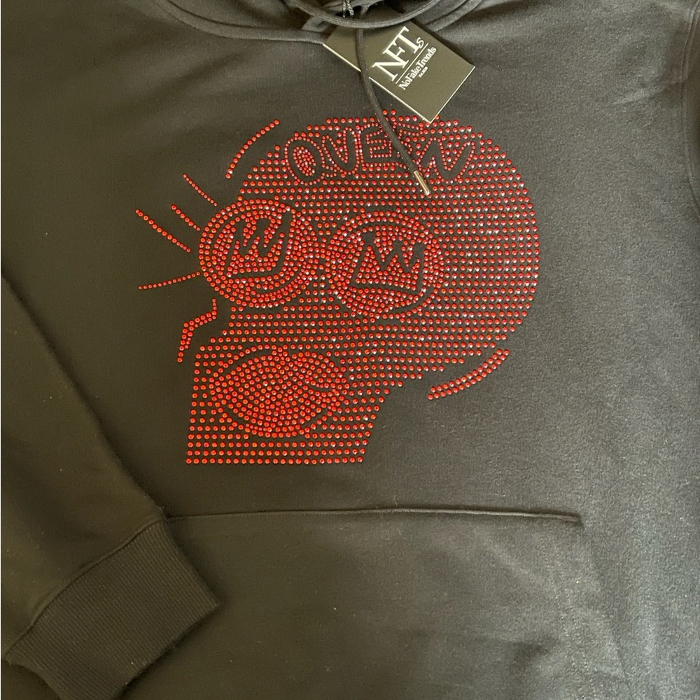 Females soft Cotton Hoodies , with real art depicting the love for a Queen ..